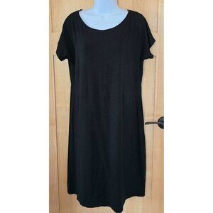 J. Jill Wearever Collection Black Dress Size M boho cottagecore whimsygoth soft